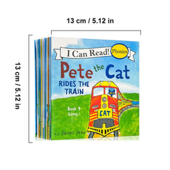 12 Pete The Cat Phonics Learning Books - CVC & Long Vowel Words