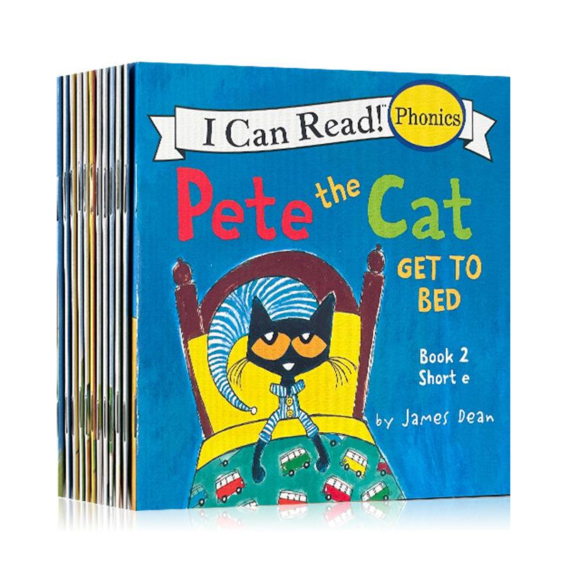 12 Pete The Cat Phonics Learning Books - CVC & Long Vowel Words
