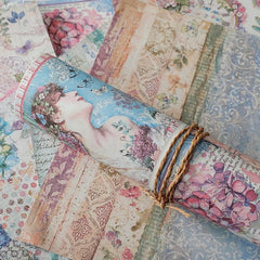 15sheets Retro Hydrangea Paper Journal Decoration Diy Tools Student Stationery