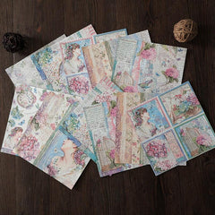 15sheets Retro Hydrangea Paper Journal Decoration Diy Tools Student Stationery