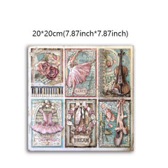 15sheets Retro Hydrangea Paper Journal Decoration Diy Tools Student Stationery