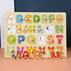 Wooden Peg Puzzles For Kids Montessori Alphabet Number Shape