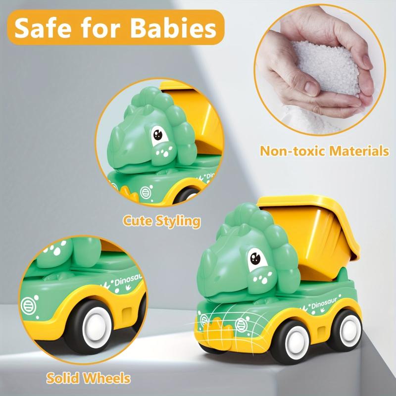 6-Piece Dinosaur Cars Set for 2-Year-Olds