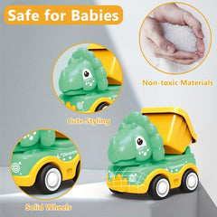 6-Piece Dinosaur Cars Set for 2-Year-Olds