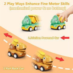 6-Piece Dinosaur Cars Set for 2-Year-Olds