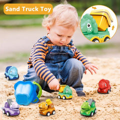 6-Piece Dinosaur Cars Set for 2-Year-Olds