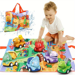 6-Piece Dinosaur Cars Set for 2-Year-Olds