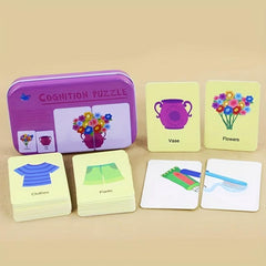 Montessori Educational Toys Animal Fruit Matching Card Games