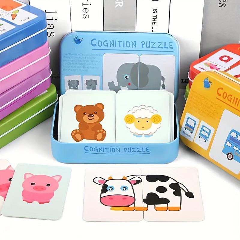 Montessori Educational Toys Animal Fruit Matching Card Games