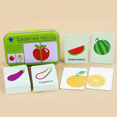 Montessori Educational Toys Animal Fruit Matching Card Games
