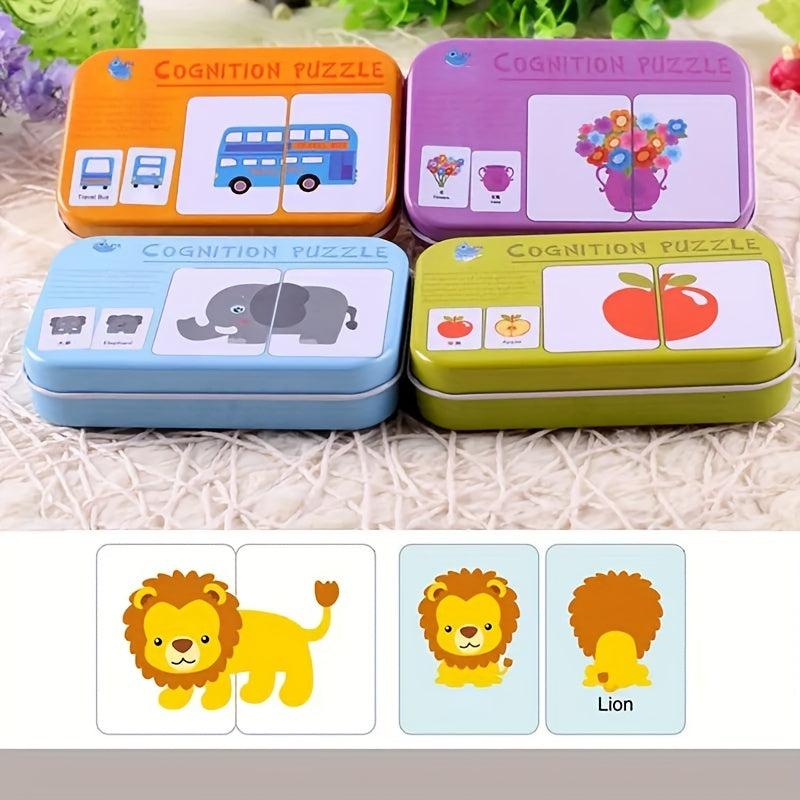 Montessori Educational Toys Animal Fruit Matching Card Games