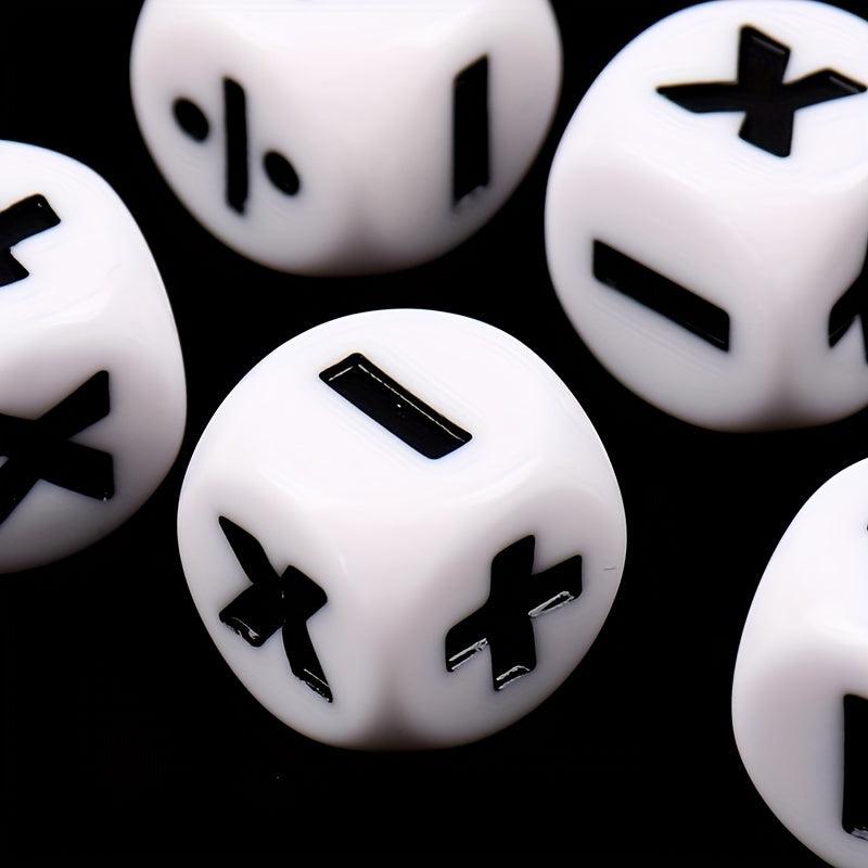 6pcs Math Symbol Dice Operation Props