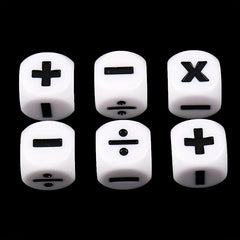 6pcs Math Symbol Dice Operation Props