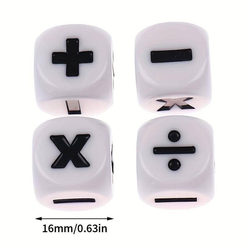 6pcs Math Symbol Dice Operation Props