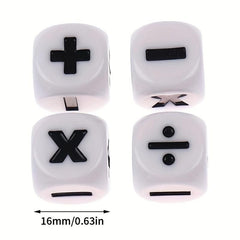 6pcs Math Symbol Dice Operation Props