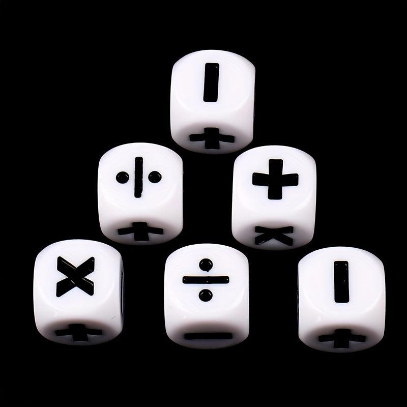 6pcs Math Symbol Dice Operation Props