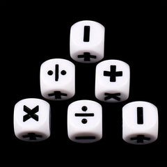 6pcs Math Symbol Dice Operation Props