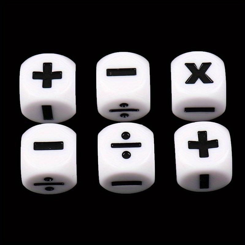 6pcs Math Symbol Dice Operation Props