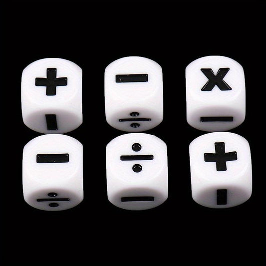6pcs Math Symbol Dice Operation Props