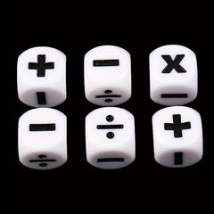 6pcs Math Symbol Dice Operation Props