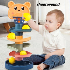 7-Floor Toy Shooting Track Set with 15 Balls