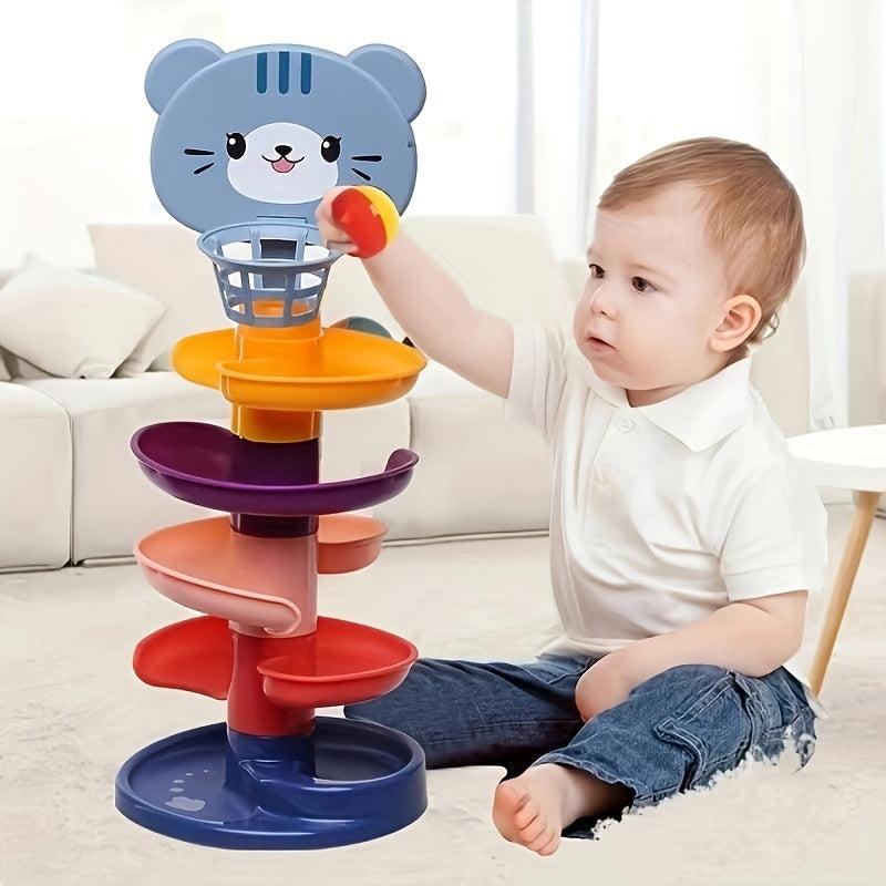 7-Floor Toy Shooting Track Set with 15 Balls