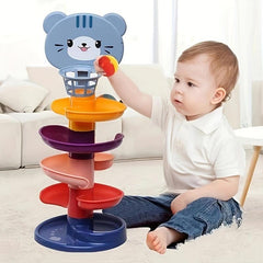 7-Floor Toy Shooting Track Set with 15 Balls