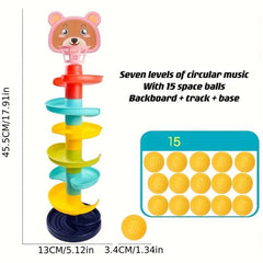 7-Floor Toy Shooting Track Set with 15 Balls
