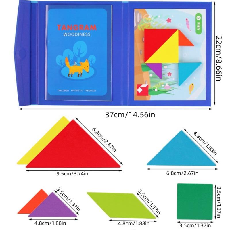 Kindergarten Wooden Puzzle Toys, Magnetic 7 piece Puzzle