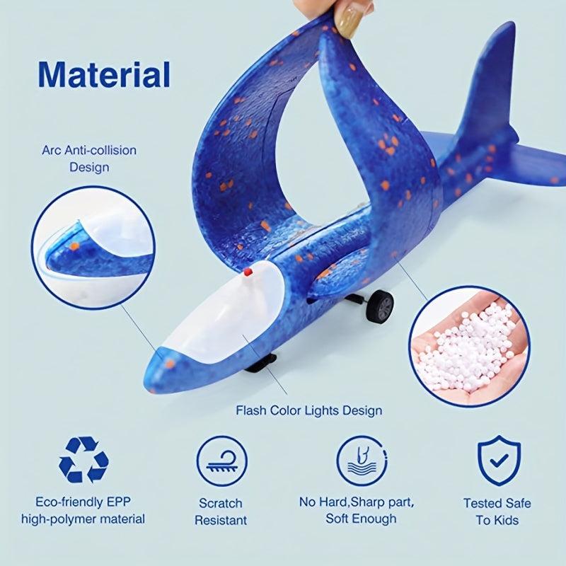 Kids' Ejection Airplane Glitter Foam Toy