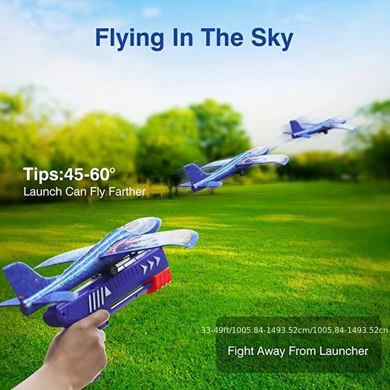 Kids' Ejection Airplane Glitter Foam Toy