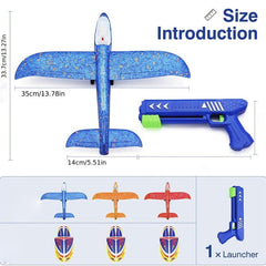 Kids' Ejection Airplane Glitter Foam Toy