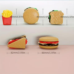 Kids Play House Puzzle Exercise Toy Mini Hamburger French Fries Kitchen Set