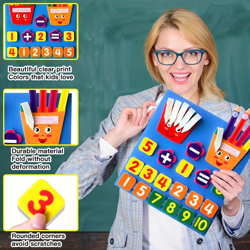 Toddler Math Skills Felt Board - Educational Toy for Counting & Sorting