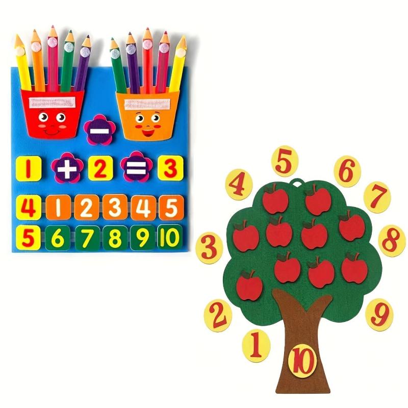 Toddler Math Skills Felt Board - Educational Toy for Counting & Sorting