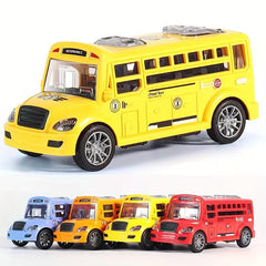 Inertia Children's Toy Car School Bus Car Bus Open Door Car Model