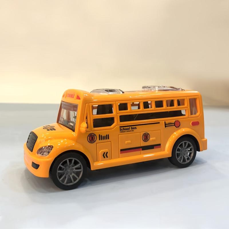 Inertia Children's Toy Car School Bus Car Bus Open Door Car Model