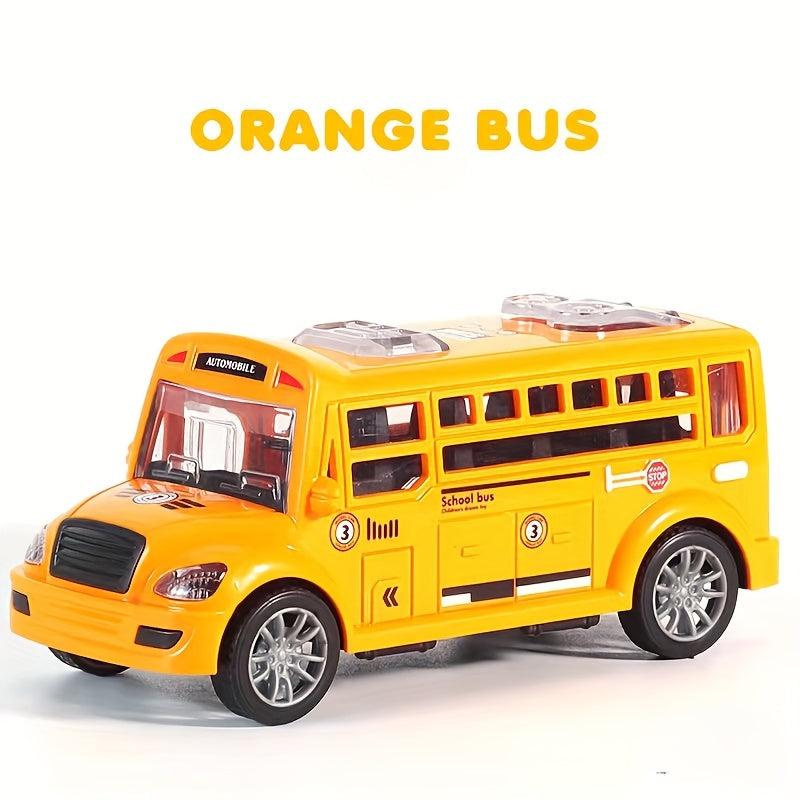 Inertia Children's Toy Car School Bus Car Bus Open Door Car Model