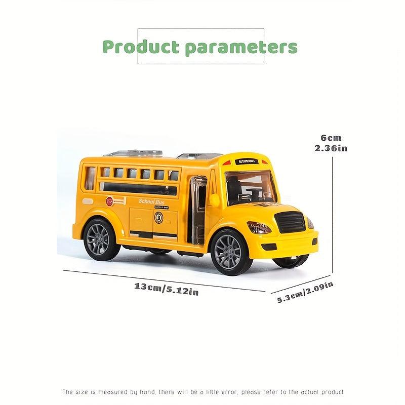 Inertia Children's Toy Car School Bus Car Bus Open Door Car Model