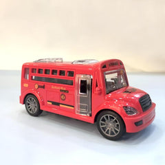 Inertia Children's Toy Car School Bus Car Bus Open Door Car Model