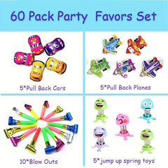 60pcs Party Favors Classroom Rewards Random Colors Carnival Prizes Birthday Supp