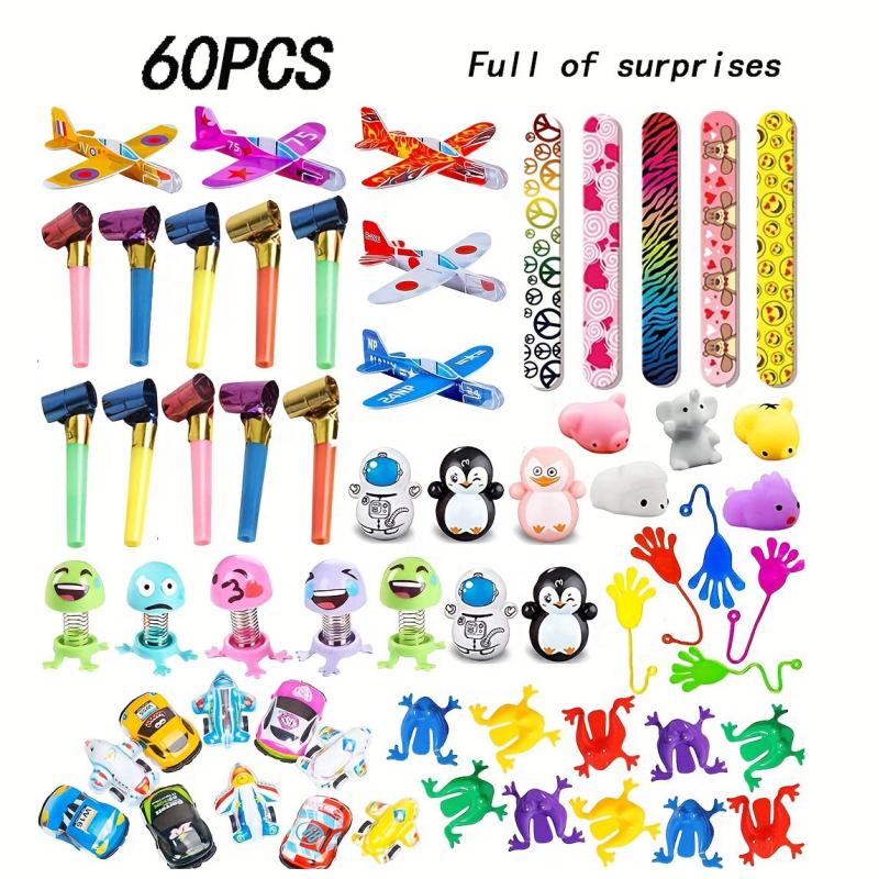 60pcs Party Favors Classroom Rewards Random Colors Carnival Prizes Birthday Supp