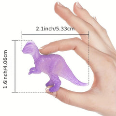 16pcs Luminous Dinosaur Toy Soft Glue T-Rex Model Boy Girl Gift
