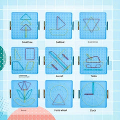 Double Sided Recognition Geometric Graphic Nail Board for Students