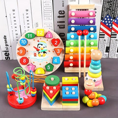 Wooden Educational Building Blocks for Toddlers - Musical Instruments and Toys