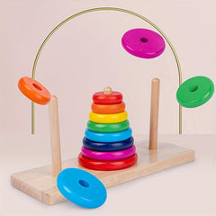 Wooden Tower Of Hanoi Teaching Aid for Infants and Young Children