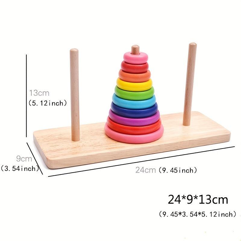 Wooden Tower Of Hanoi Teaching Aid for Infants and Young Children