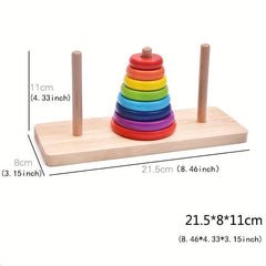 Wooden Tower Of Hanoi Teaching Aid for Infants and Young Children