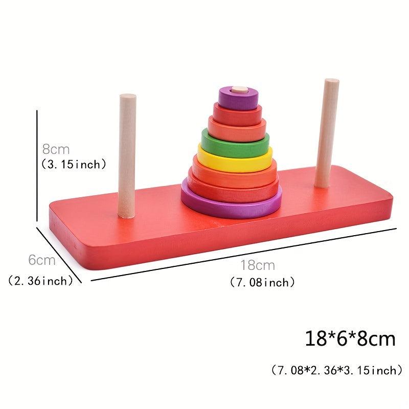 Wooden Tower Of Hanoi Teaching Aid for Infants and Young Children
