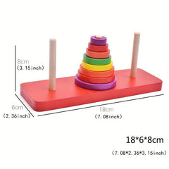 Wooden Tower Of Hanoi Teaching Aid for Infants and Young Children